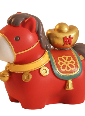 可爱马年吉祥物国潮文创摆件盲盒