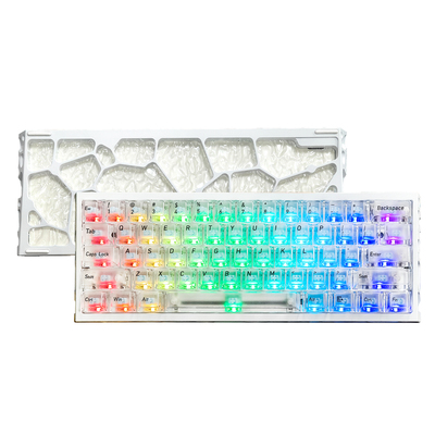 H68配列镂空铝壳键盘隐藏飘带口