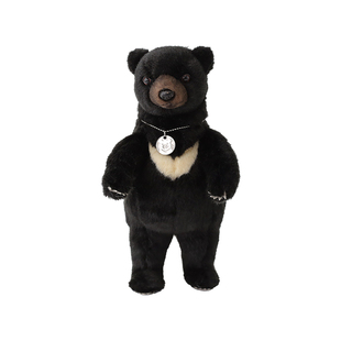 HANSA进口可爱熊宝宝毛绒玩具仿真黑小熊公仔儿童礼物玩偶熊熊