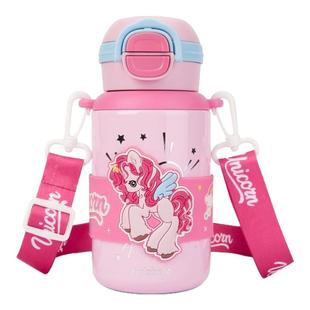 商场同款巴拉巴拉儿童保温杯女童吸管直饮杯卡通杯套冬季便携新款