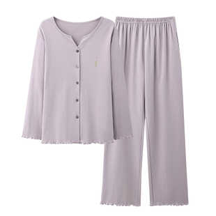 芬腾可安睡衣女款2026新款冬高级感纯棉女士长袖温婉家居服春秋季