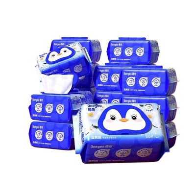 德佑湿厕纸山茶花80抽大包家庭实惠装湿厕纸巾男士女士洁厕巾专用