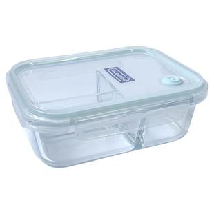 嘉乐扣玻璃饭盒上班族便携分隔便当盒微波炉加热大容量分格保鲜盒