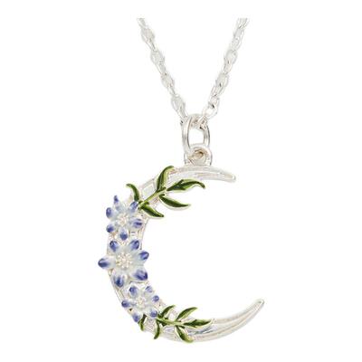 Fable月影花珐琅彩锁骨链