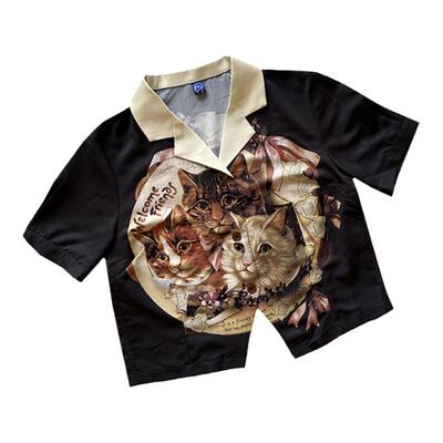 短袖艺术手绘复古原创设计