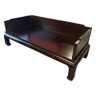 义仁阁新中式实木老榆木茶桌组合卧榻塌沙发椅推拉罗汉床客厅套装