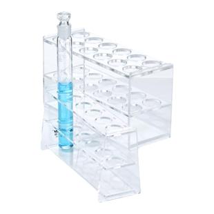 Labshark比克曼生物有机玻璃比色管架加厚多功能试管架5ml10ml25ml50ml100ml6 12孔实验室用单双排塑料试管架