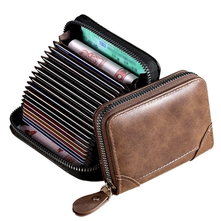 卡包男士风琴大容量驾驶证多防消磁复古小巧卡片包超薄卡位卡夹女