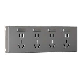 扩展式插座86型带开关厨房多孔拓展插座转换器多功能原位替换插排