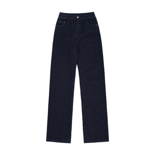 「MISAZ」显瘦神裤！质感薄绒复古原色牛仔裤 高腰窄腿直筒长裤