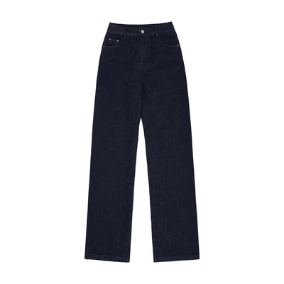 「MISAZ」显瘦神裤！质感薄绒复古原色牛仔裤 高腰窄腿直筒长裤