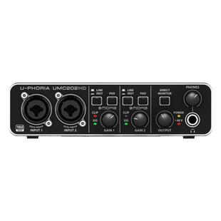 BEHRINGER/百灵达UMC202HD专业直播高端USB外置声卡电脑录音吉他