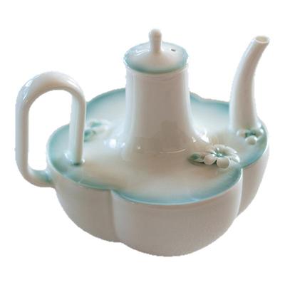 梵汝 高端原创陶瓷捏花酒具新中式仿宋手执酒壶小清新家用高档