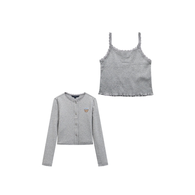 TeenieWeenieKids吊带开衫套装