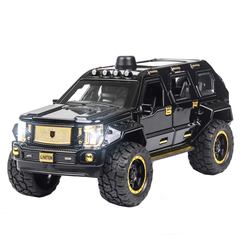 喬治巴頓吉普車越野車1：24合金車模聲光回力玩具車仿真汽車模型