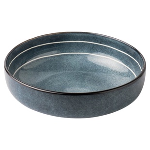 二郎家【青黛钵钵深盘】北欧风窑变陶瓷菜碗深盘沙拉盘拌面碗家用