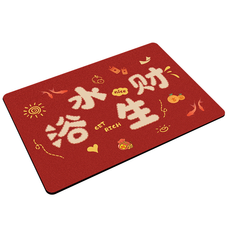 新年浴室地垫硅藻泥吸水速干防滑家用脚垫