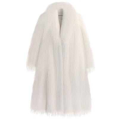 HEURUEH仿毛外套长款