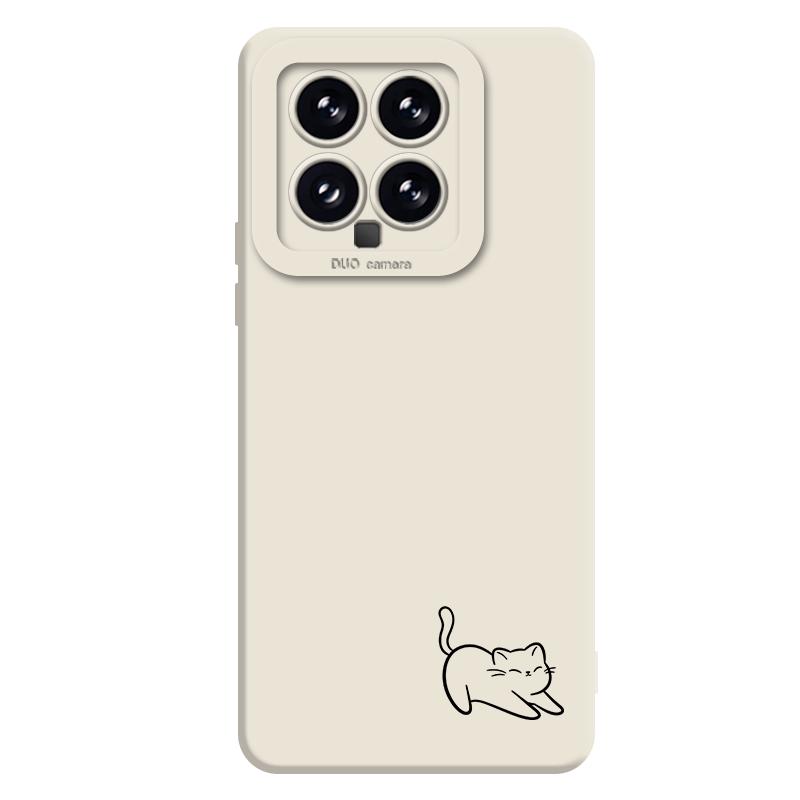猫咪小鱼手机壳适用小米14情侣15/13ultra红米k70可爱note12pro创意11简约k60新款10女k50小众k40s一对k80套9