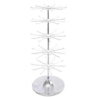 唇膏口罩小饰品手套袖套围巾袜子不锈钢色旋转挂收纳展示落地架子