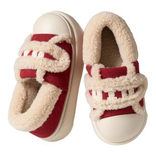 高跟棉拖鞋女2025新款厚底包跟居家用过冬季保暖防滑懒人棉鞋外穿