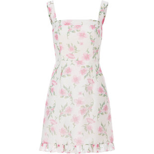 sincethen法式碎花吊带裙短款连衣裙夏季穿搭短裙高级感小裙子女