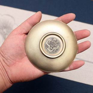 龙凤香插香盘架插底座铜中式 香线香不托盘圆形点檀香落仿古家用灰