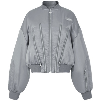 IMXS棉短款酷辣修身多拉链棉服