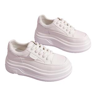 星期六小白鞋女春季新款爆款百搭厚底板鞋女士增高透气运动松糕鞋
