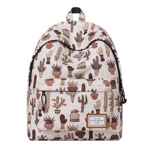 MraceHomme原创印花双肩包女韩学院风中学生防水书包休闲背包旅行