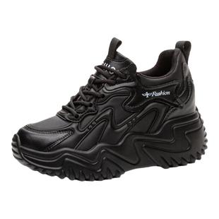 秋冬8cm内增高女鞋2025爆款新款老爹鞋厚底软底女士运动鞋休闲鞋