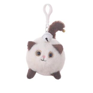 新年礼物小猫咪毛绒公仔摇尾巴玩具拉绳会转动可爱小兔子生日玩偶