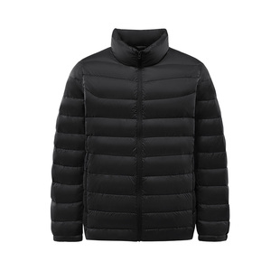 森马羽绒服男轻薄款羽绒内胆三防外套冬2025新款立领黑色排骨上衣