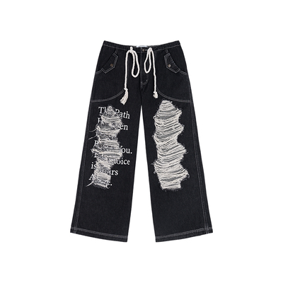 starwalk破洞伞兵裤长裤