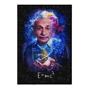 马斯克海报挂画特斯拉爱因斯坦名人装饰画办公室教室工作室壁画