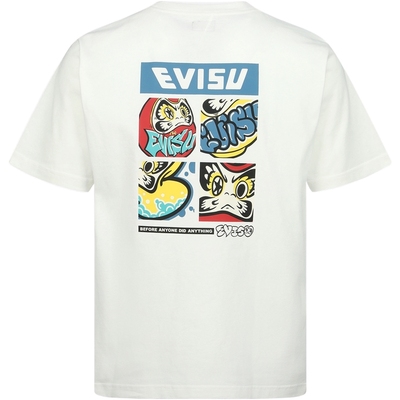 Evisu男士达摩四格印花短袖T恤