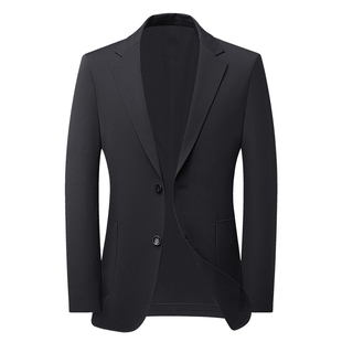 皮尔卡丹西服男士高级感便西外套2026新款高端休闲式西装爸爸春装