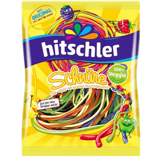 现货发 小红书同款hitschler彩虹条鞋带软糖美人鱼酸味胶囊糖德国