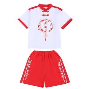 新中式啦啦操儿童运动会开幕式服装小学生啦啦队演出服合唱表演服