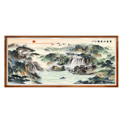 蒙娜丽莎风景客厅名画十字绣