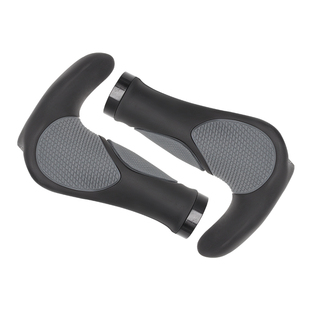 PCycling山地车橡胶牛角把套自行车把套骑行配件双边锁死防滑副把