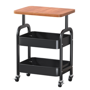 零食置物架可移动小推车收纳床头柜客厅边几茶几宿舍架子多层沙发