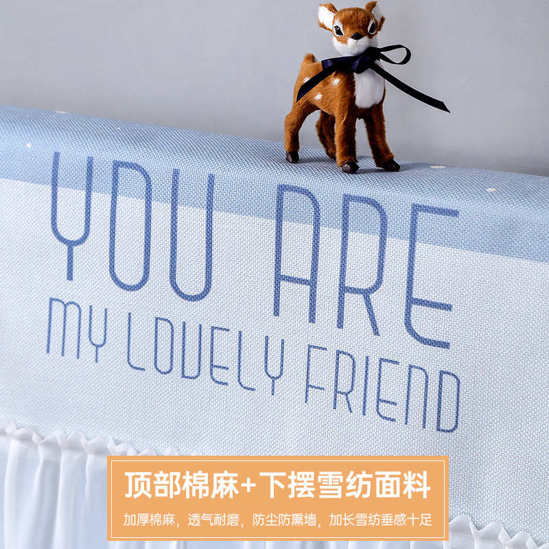 暖气片罩防尘家用布艺简约遮挡老式铸铁套蕾丝盖布全包防熏黑全包