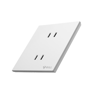 公牛蝶翼超薄开关插座面板6型四孔4孔二二多插孔暗装墙壁家用G57