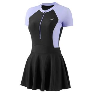 361连体泳衣女款初中生游泳衣女童中大童青少年专业大码运动泳装