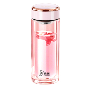 希诺玻璃杯女士双层隔热官方正品