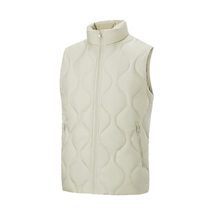 HLA/海澜之家运动羽绒马甲25冬季新款保暖鸭绒立领男装外套背心男