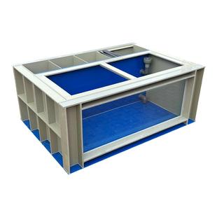 大型锦鲤鱼池背部过滤系统观赏鱼缸高密度养殖落地缸超白玻璃鱼箱