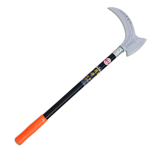 田老三加长柄月牙双砍镰刀加厚锰钢淬火砍柴神器割草多用户外垂钓