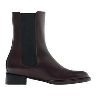 犀利哥MD女鞋 秋季新款 棕色平底切尔西短靴 简约短筒防滑靴子女